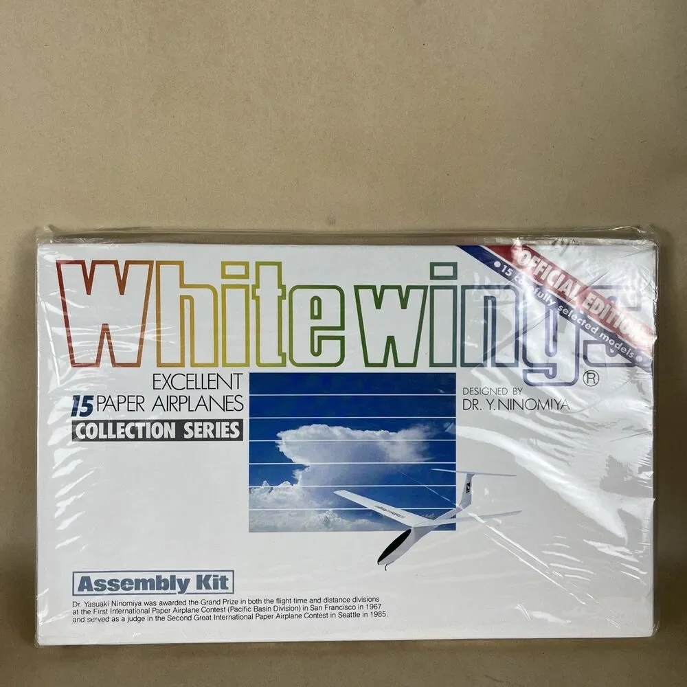 NOS 1986 Whitewings Official Edition Paper Airplane‎ Dr. Y. Ninomiya Collection